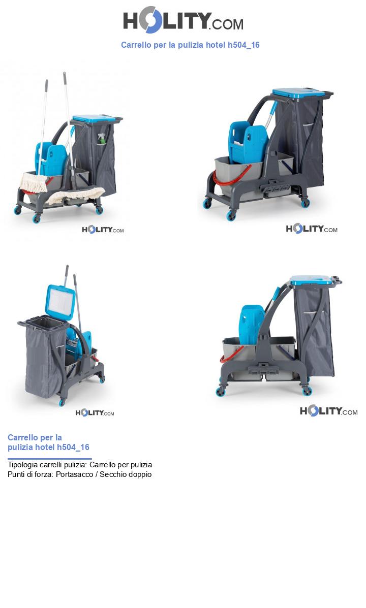 Carrello per la pulizia hotel h504_16