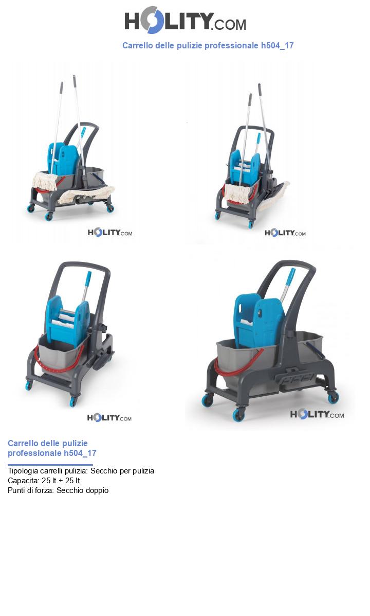 Carrello delle pulizie professionale h504_17