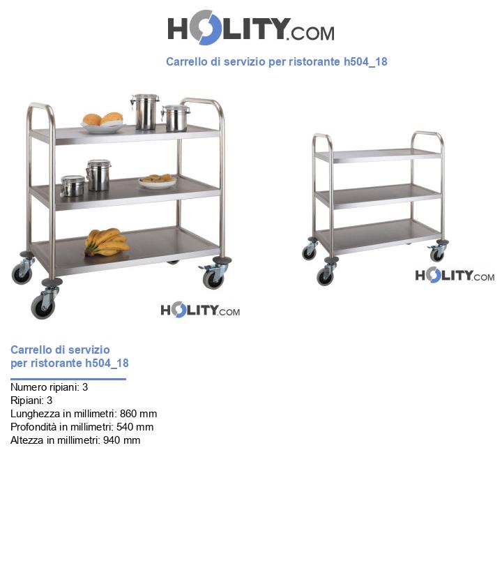 Carrello di servizio per ristorante h504_18