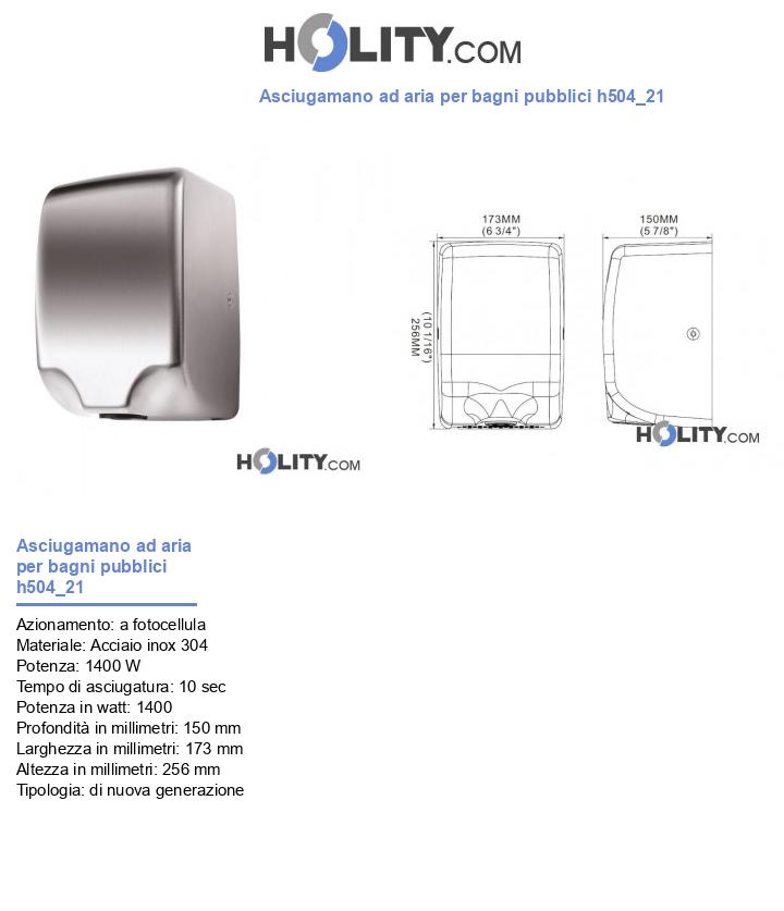 Asciugamano ad aria per bagni pubblici h504_21