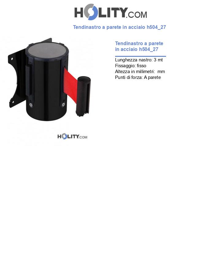 Tendinastro a parete in acciaio h504_27