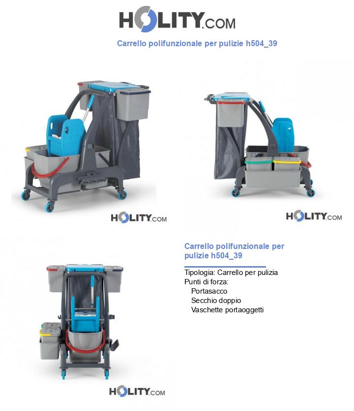 Carrello polifunzionale per pulizie h504_39