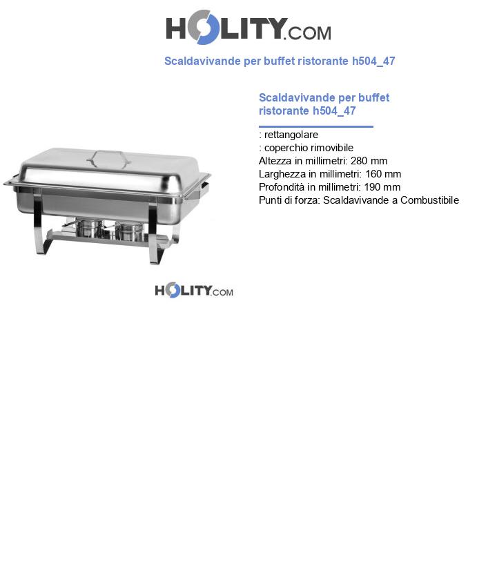 Megachef Scaldavivande Da Buffet Con 3 Ciotole In Acciaio Inox E Vassoio Riscaldato