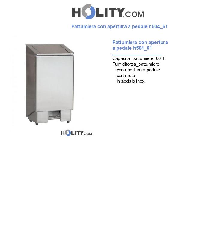Pattumiera con apertura a pedale h504_61