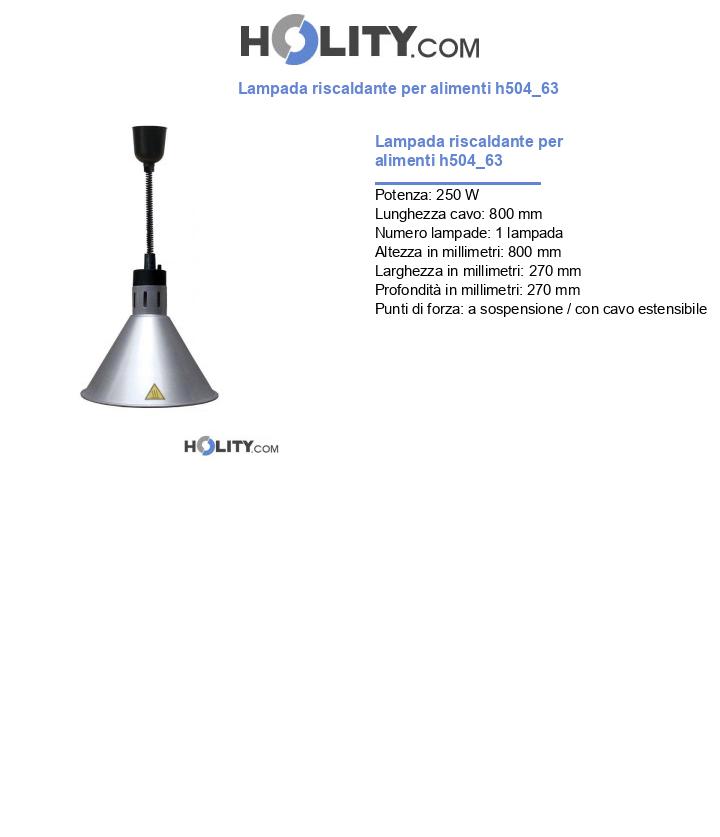 Lampada riscaldante per alimenti h504_63