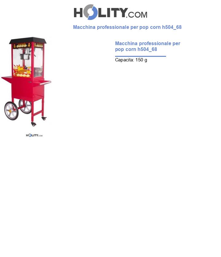 Macchina professionale per pop corn h504_68