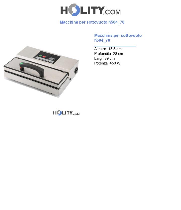 Macchina per sottovuoto h504_78