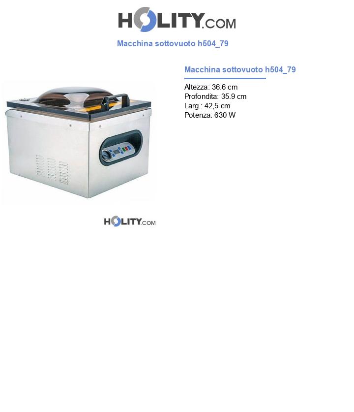 Macchina sottovuoto h504_79