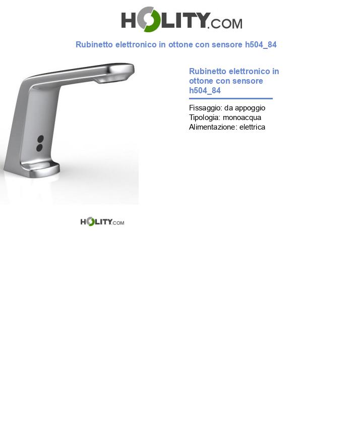 Rubinetto elettronico in ottone con sensore h504_84