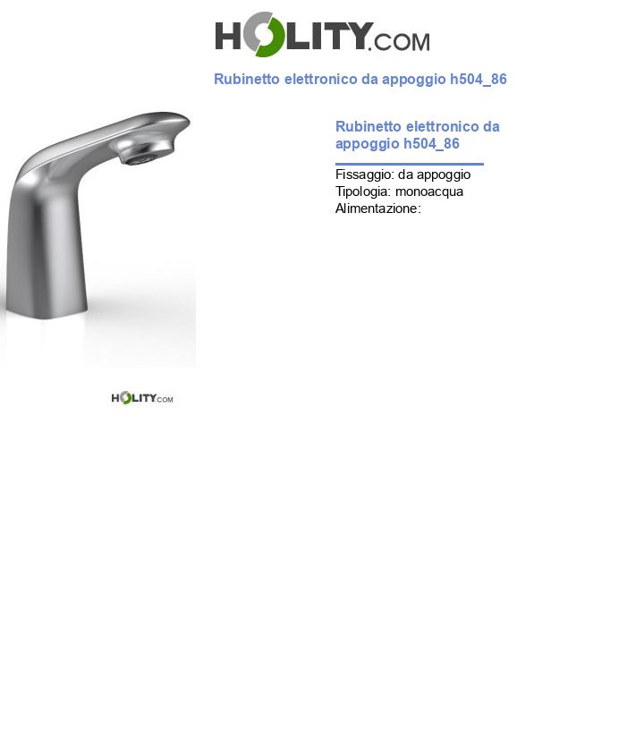 Rubinetto elettronico da appoggio h504_86