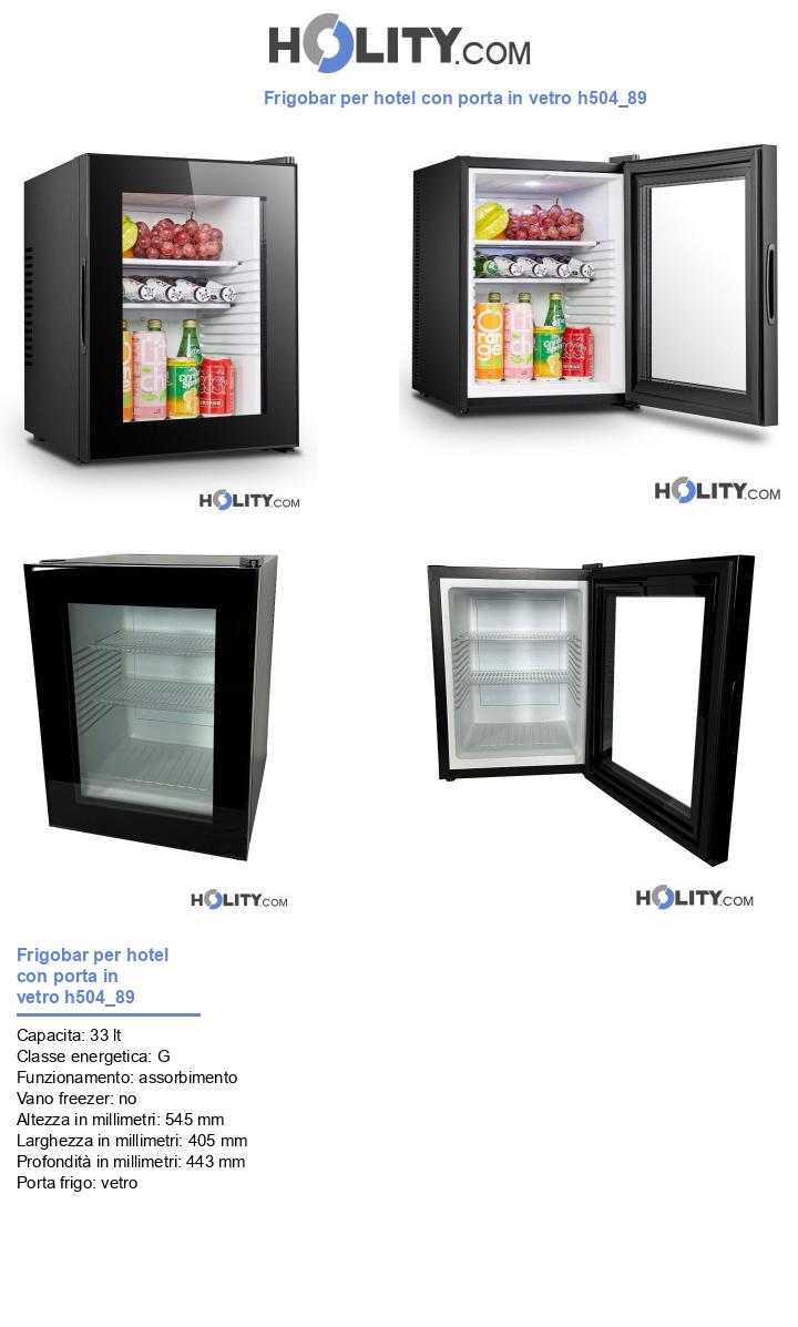 Frigobar per hotel con porta in vetro h504_89