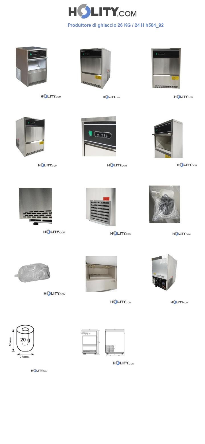 Produttore di ghiaccio 26 KG / 24 H h504_92