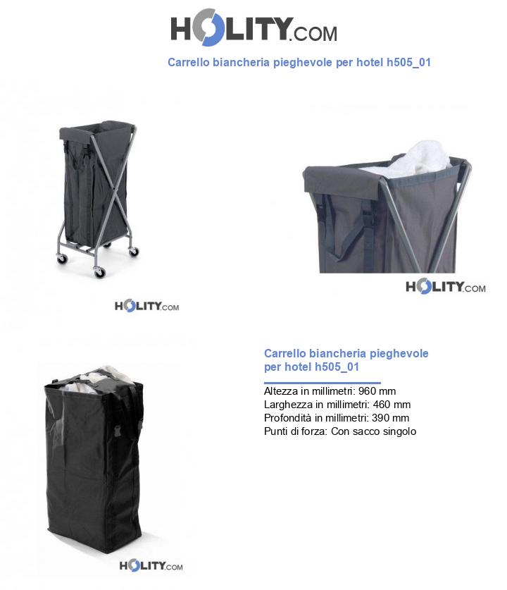 Carrello biancheria pieghevole per hotel h505_01
