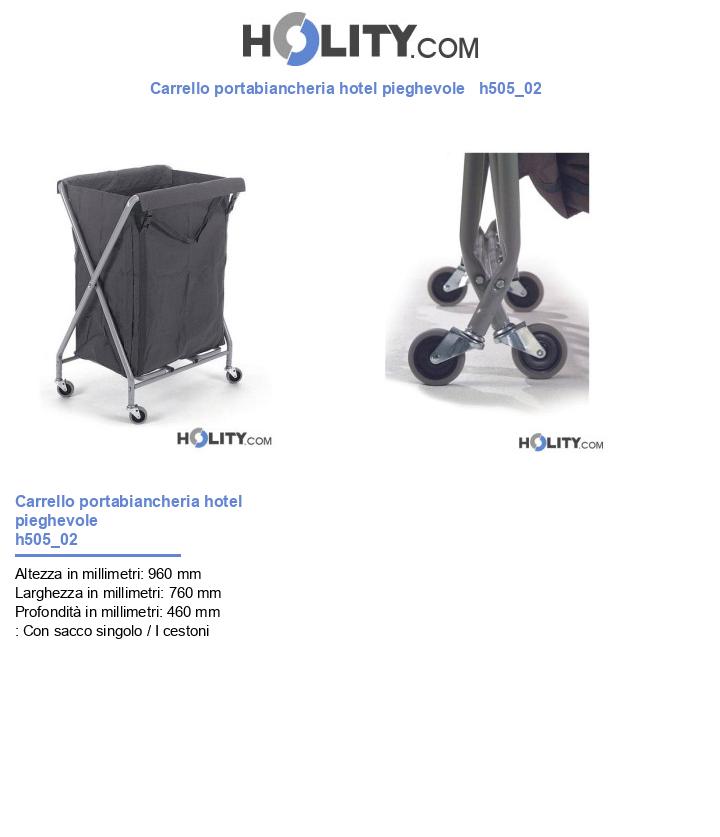 Carrello portabiancheria hotel pieghevole   h505_02