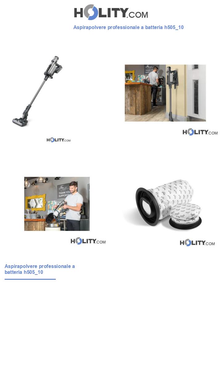 Aspirapolvere professionale a batteria h505_10