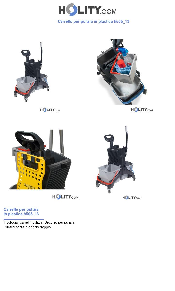 Carrello per pulizia in plastica h505_13