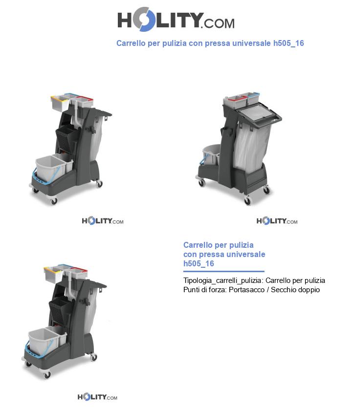 Carrello per pulizia con pressa universale h505_16