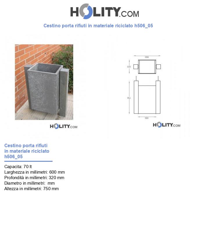 Cestino porta rifiuti in materiale riciclato h506_05