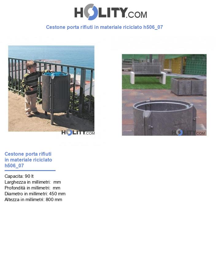 Cestone porta rifiuti in materiale riciclato h506_07