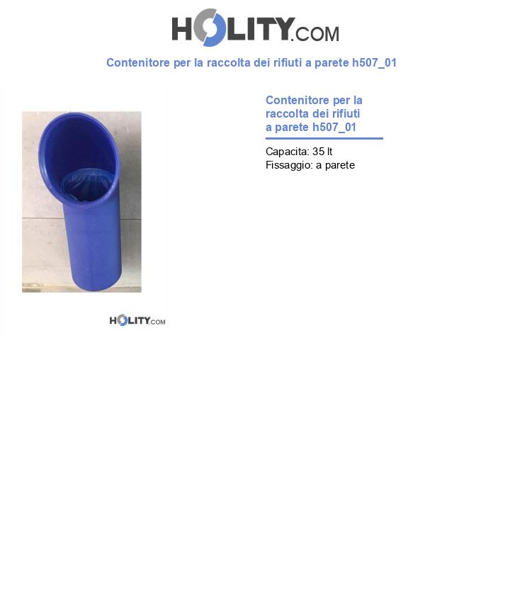 Contenitore per la raccolta dei rifiuti a parete h507_01