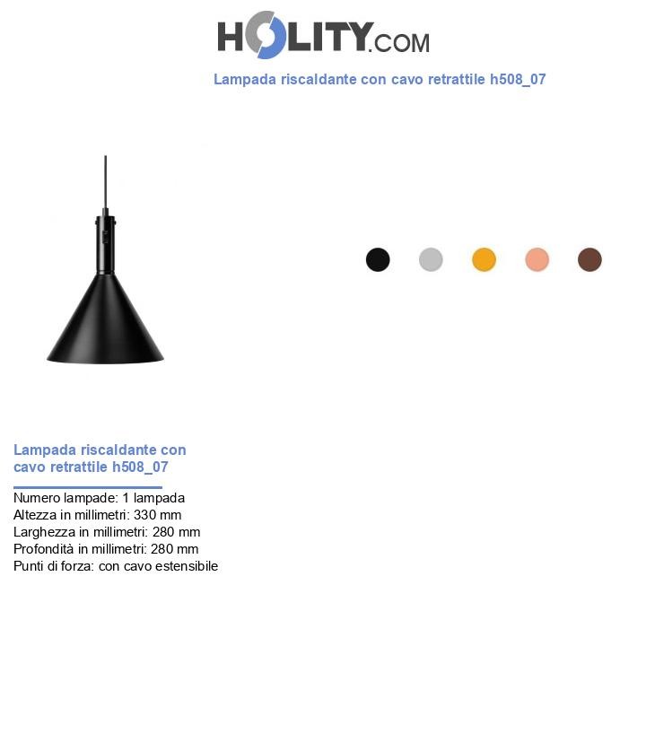 Lampada riscaldante con cavo retrattile h508_07