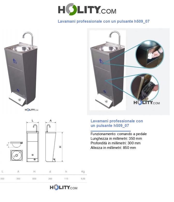 Lavamani professionale con un pulsante h509_07