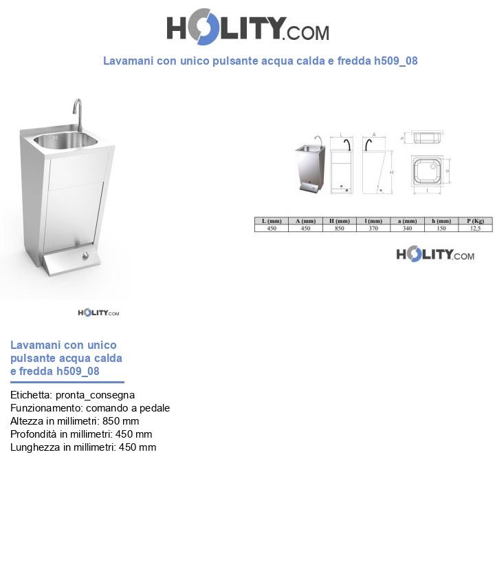 Lavamani con unico pulsante acqua calda e fredda h509_08