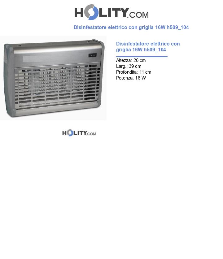 Disinfestatore elettrico con griglia 16W h509_104