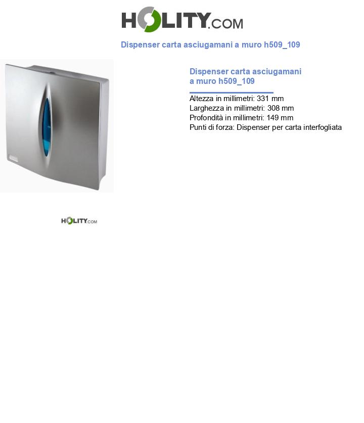 Dispenser carta asciugamani a muro h509_109