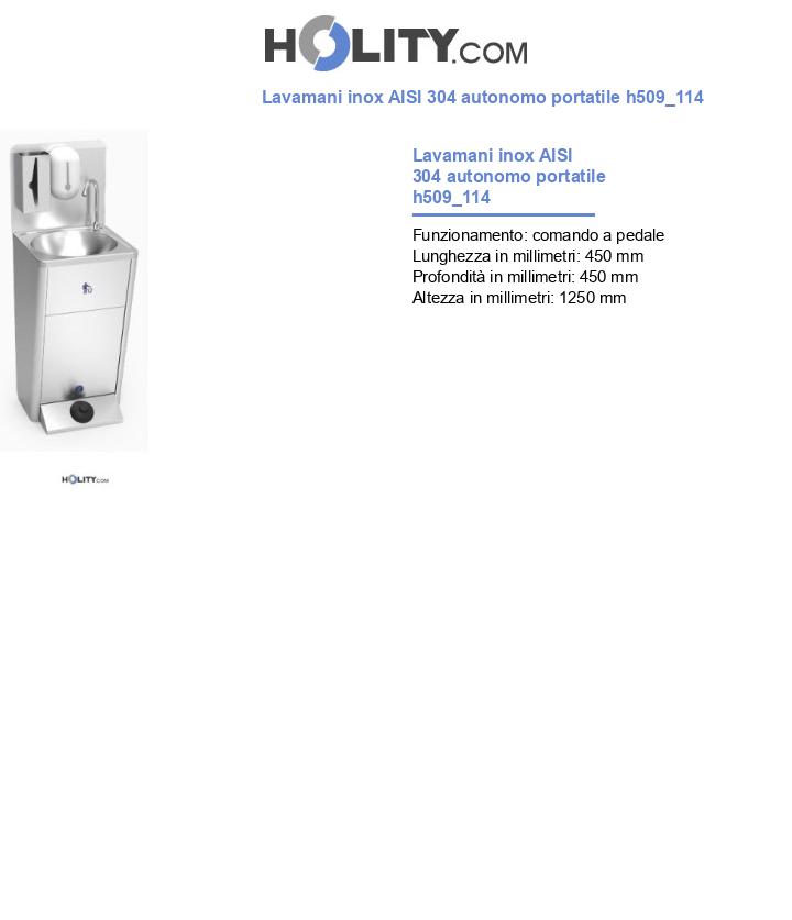 Lavamani inox AISI 304 autonomo portatile h509_114