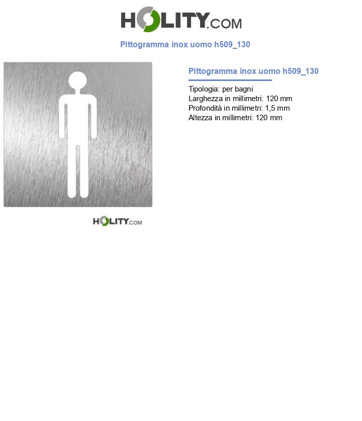 Pittogramma inox uomo h509_130