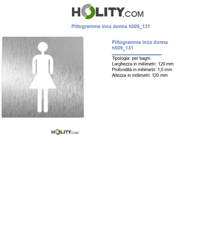 Pittogramma inox donna h509_131