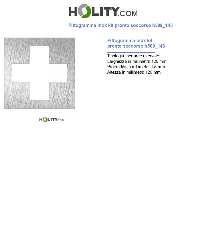 Pittogramma inox kit pronto soccorso h509_143