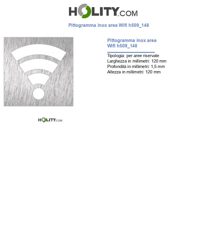 Pittogramma inox area Wifi h509_148