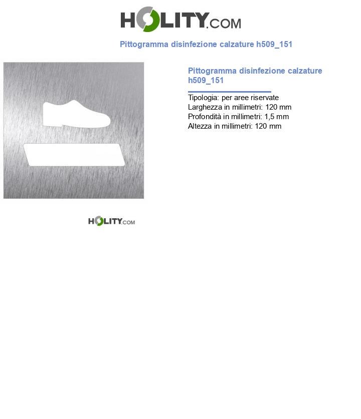 Pittogramma disinfezione calzature h509_151