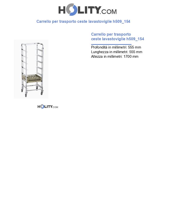 Carrello per trasporto ceste lavastoviglie h509_154
