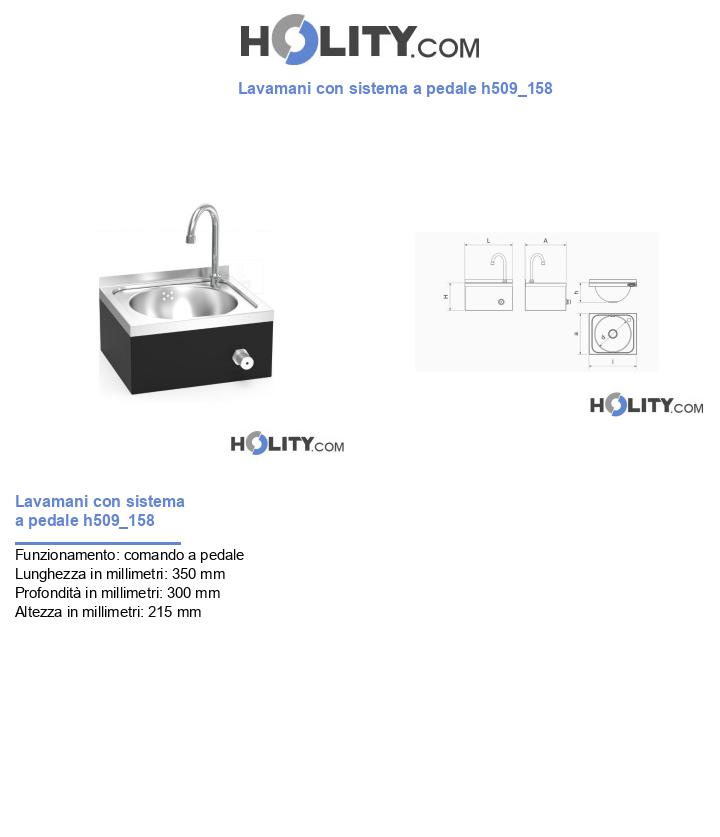 Lavamani con sistema a pedale h509_158