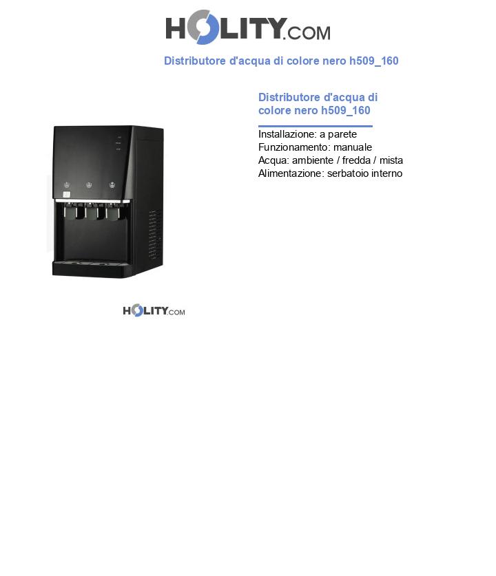 Distributore d'acqua di colore nero h509_160