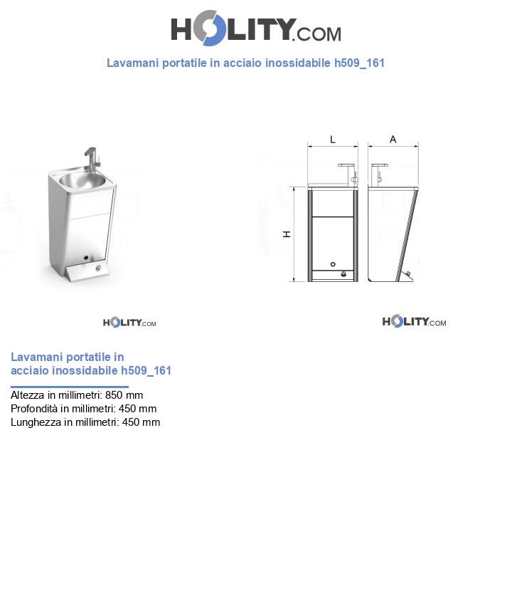 Lavamani portatile in acciaio inossidabile h509_161