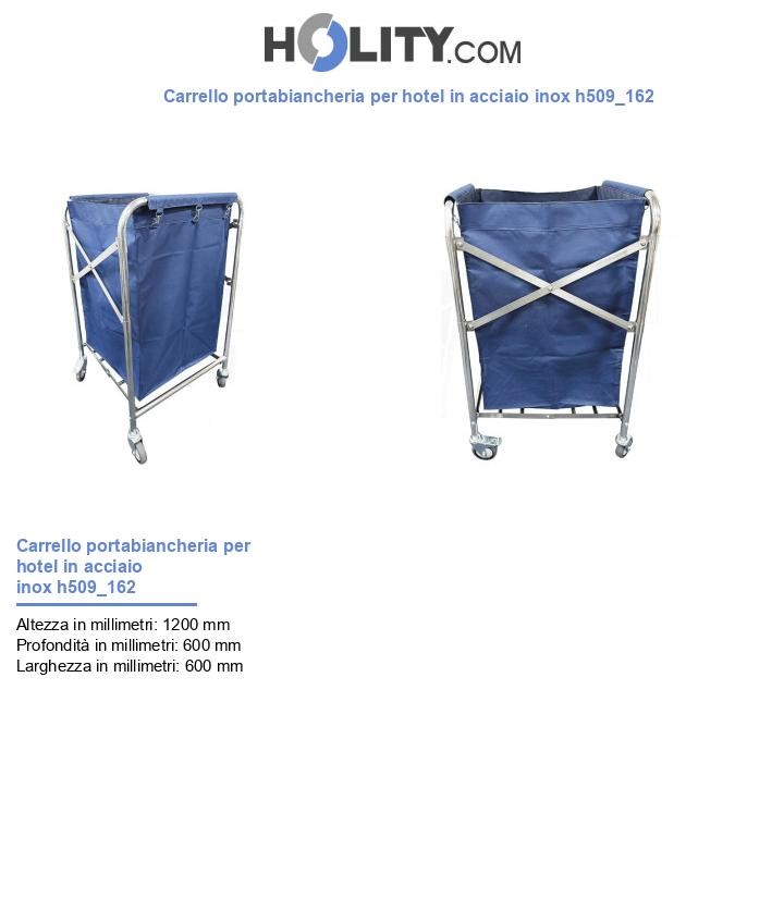 Carrello portabiancheria per hotel in acciaio inox h509_162