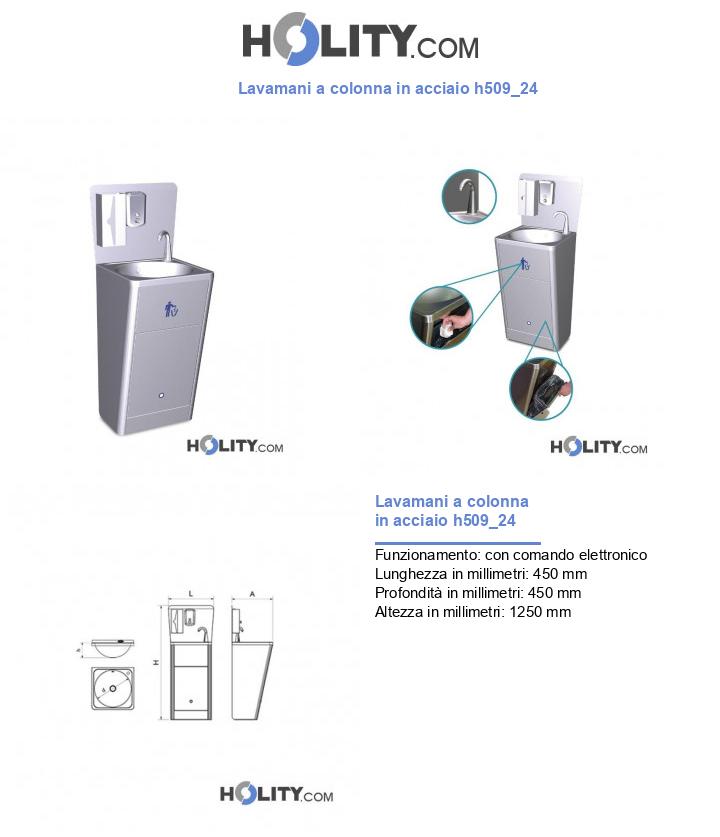 Lavamani a colonna in acciaio h509_24