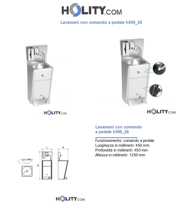 Lavamani con comando a pedale h509_26