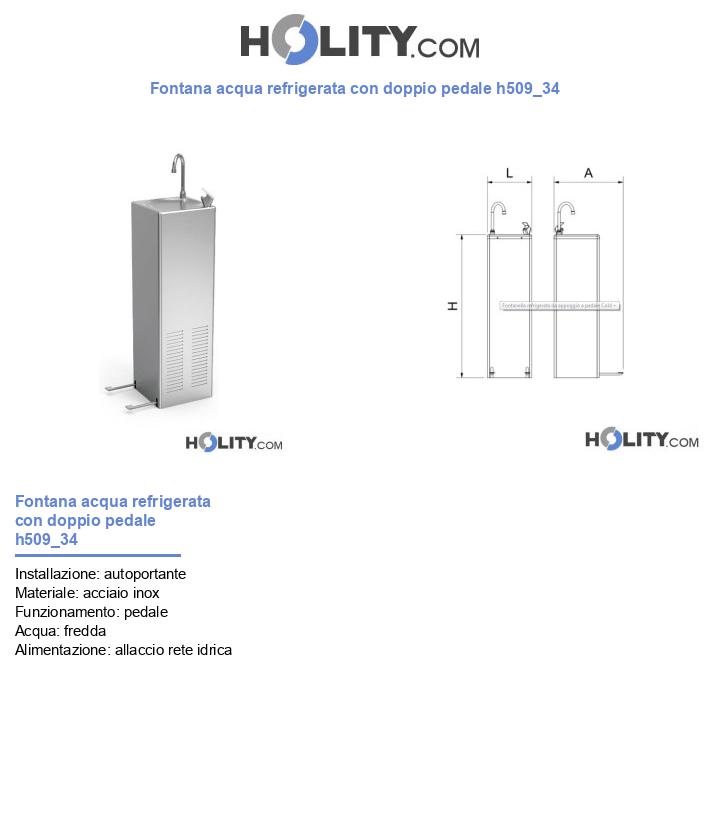 Fontana acqua refrigerata con doppio pedale h509_34