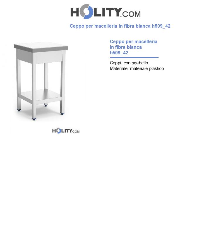 Ceppo per macelleria in fibra bianca h509_42