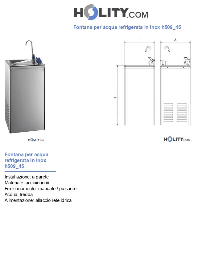 Fontana per acqua refrigerata in inox h509_45