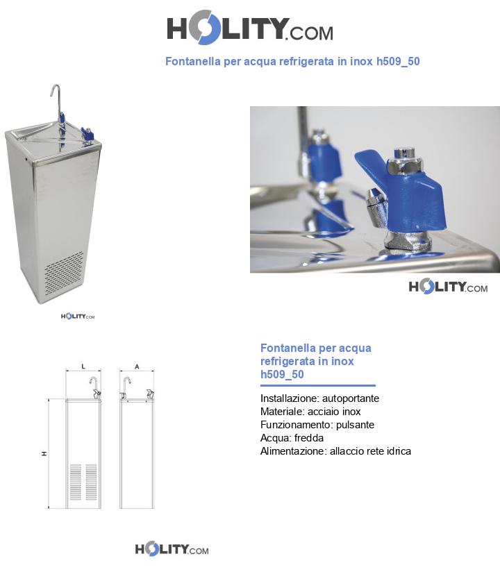 Fontanella per acqua refrigerata in inox h509_50