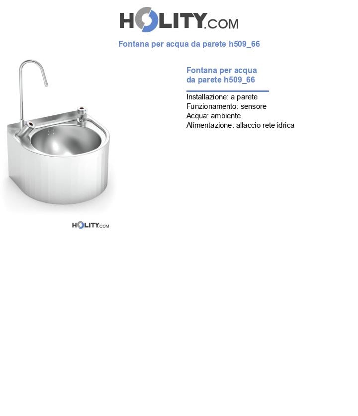 Fontana per acqua da parete h509_66