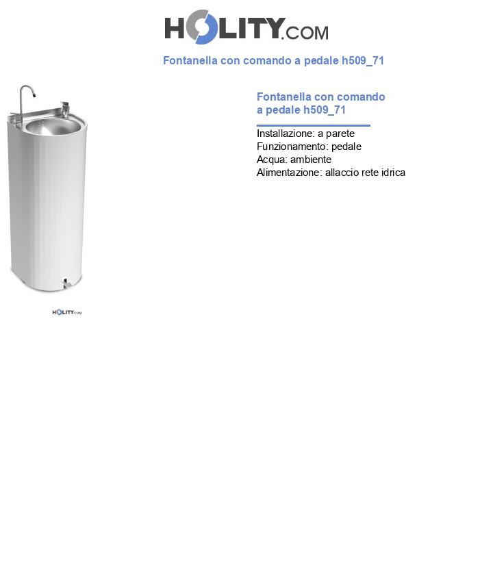 Fontanella con comando a pedale h509_71