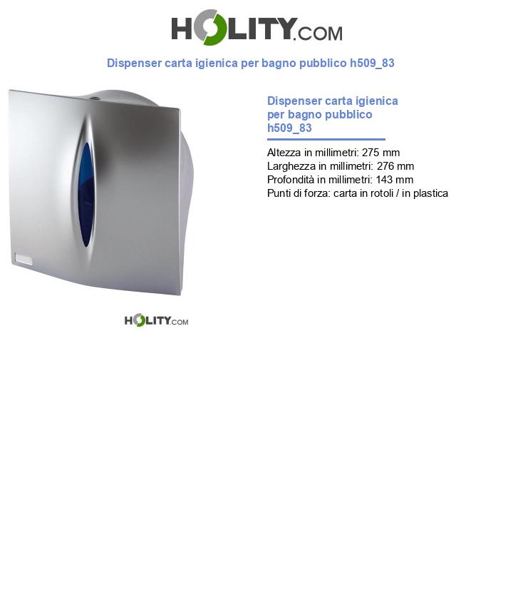 Dispenser carta igienica per bagno pubblico h509_83