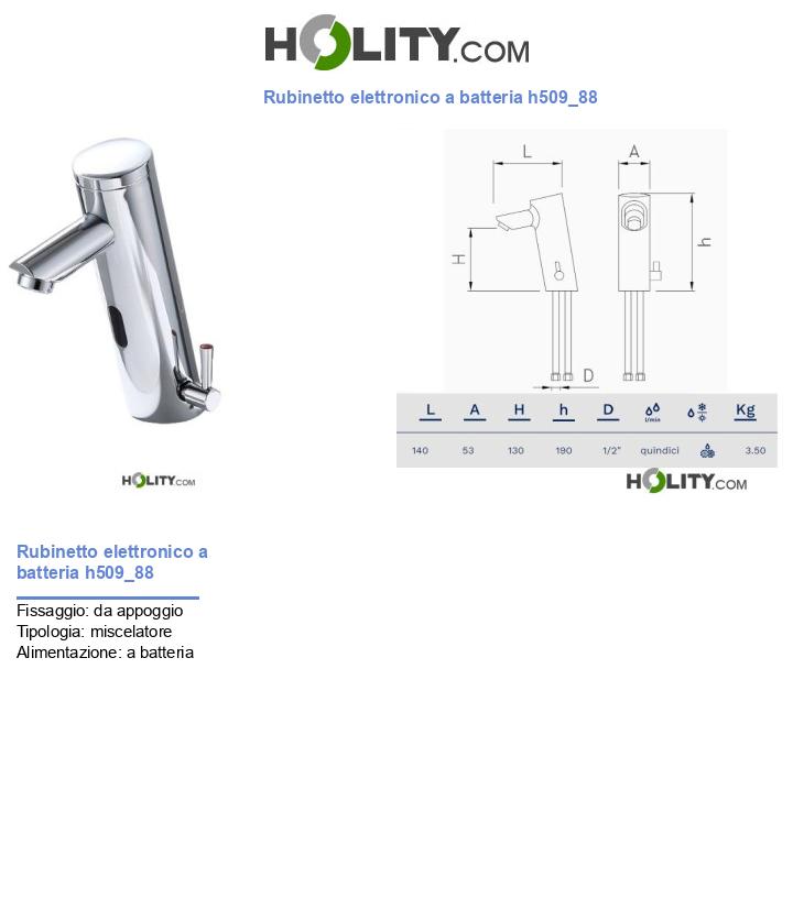 Rubinetto elettronico a batteria h509_88